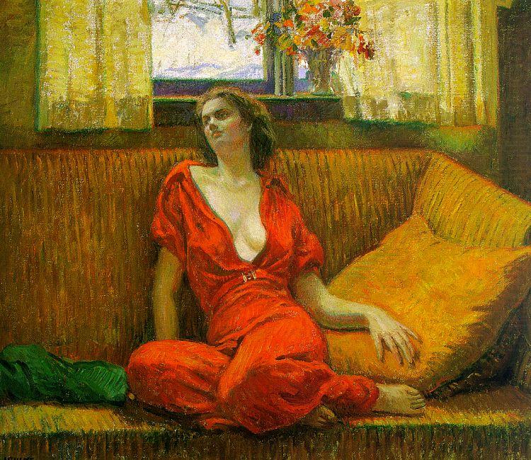 Wilson Irvine Lady in Red china oil painting image